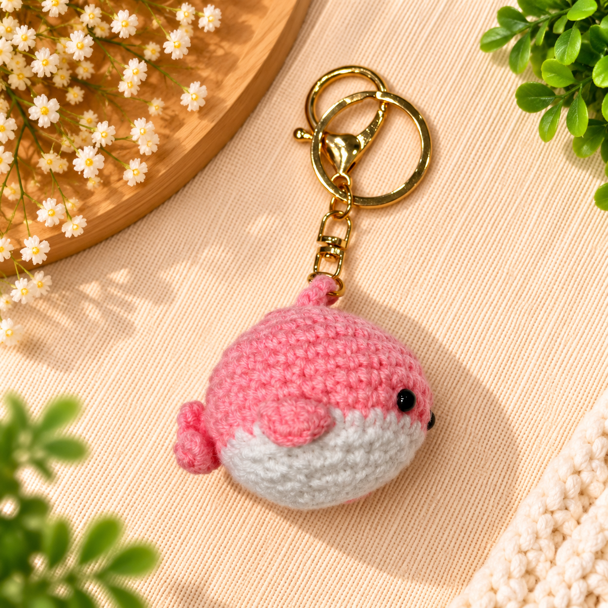 Blushie Fish Crochet Keychain photo 2